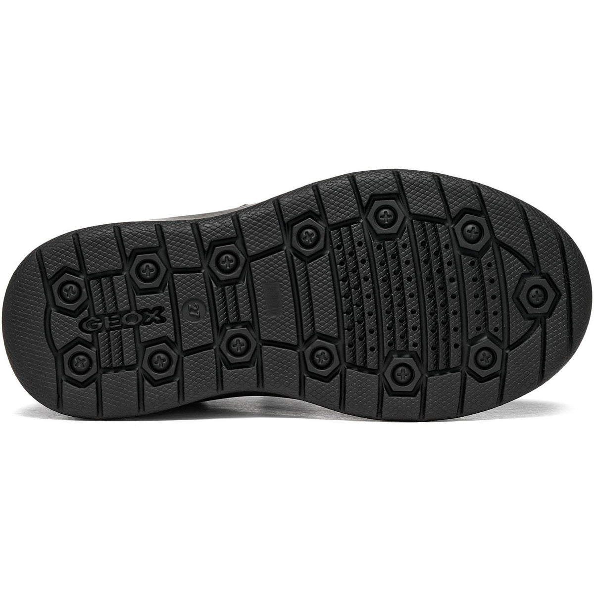 Geox J Riddock Leather Boy's Black Shoes