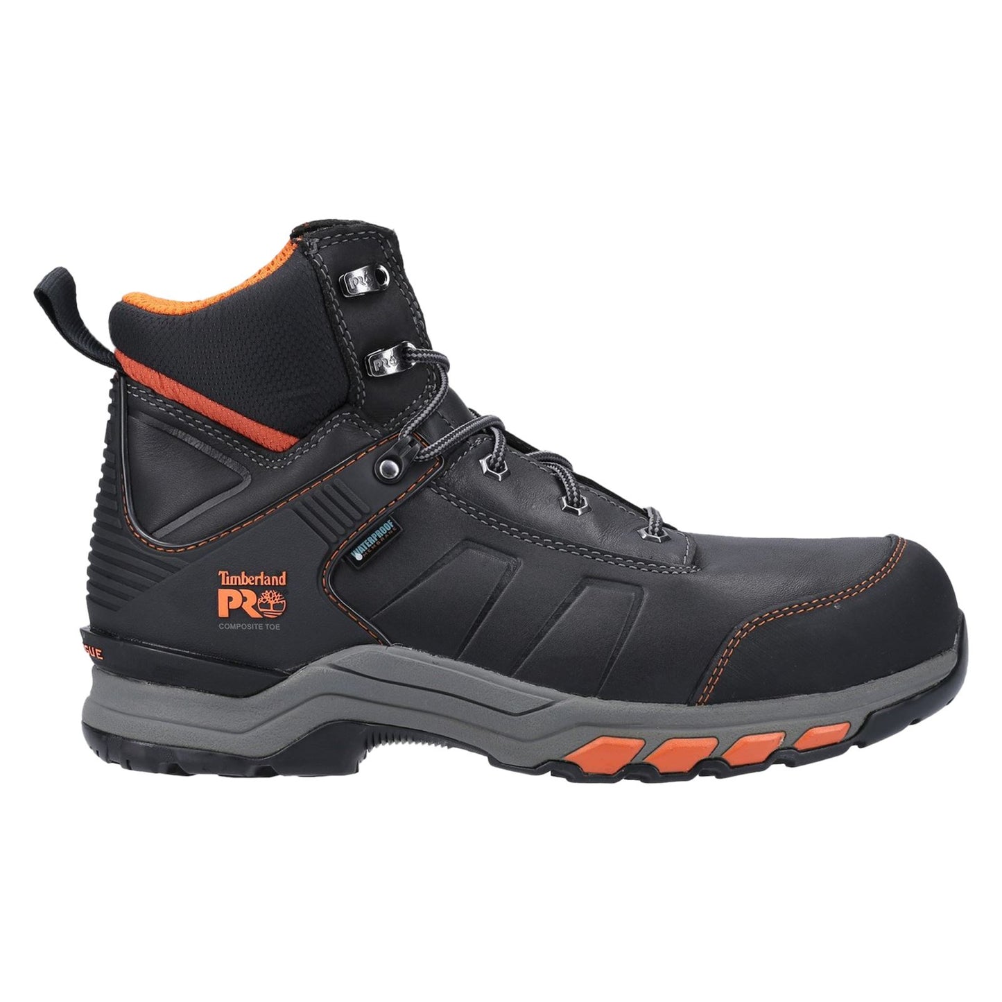 Timberland Pro Men's Hypercharge Composite Safety Toe Work Boot in Black/Orange
