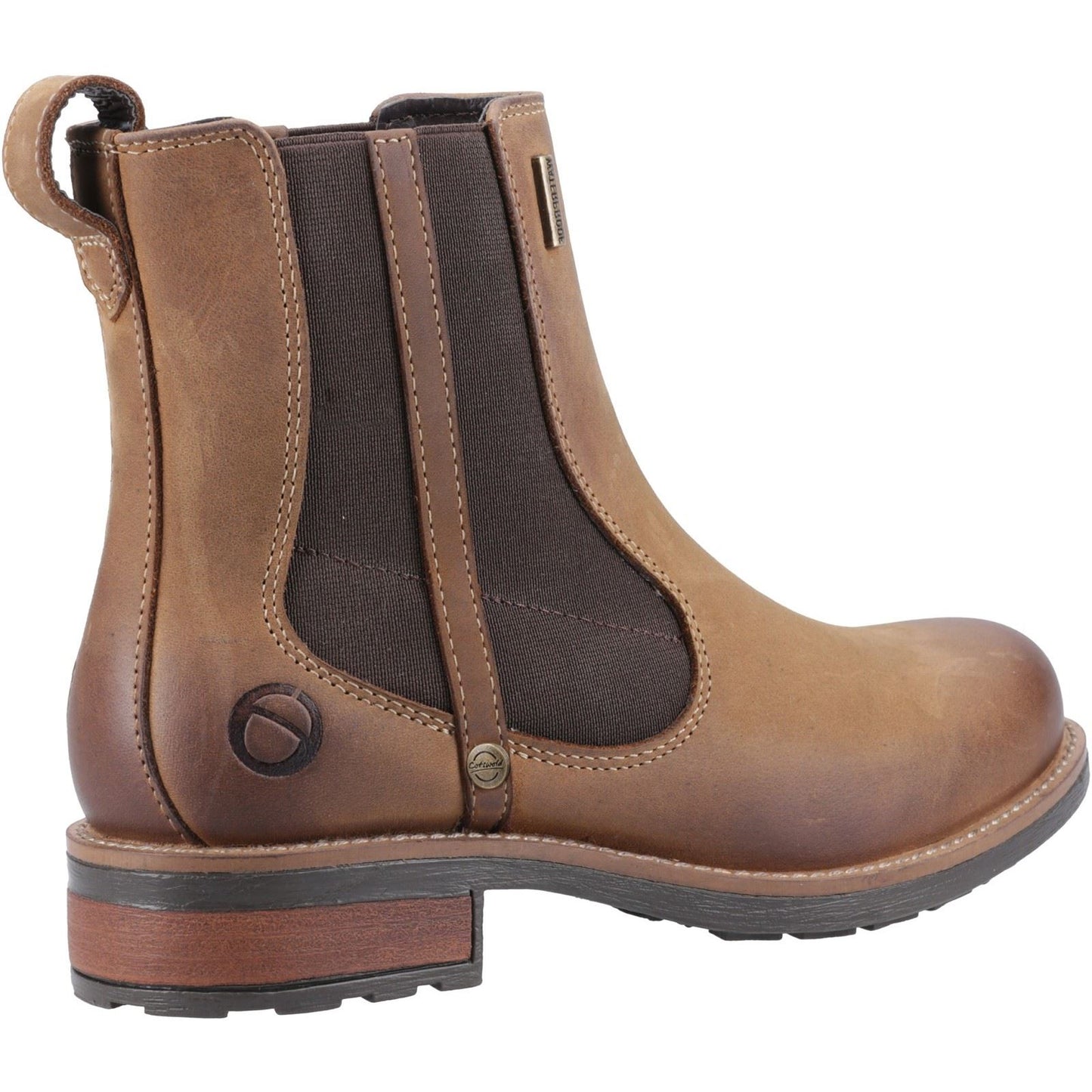 Cotswold Notgrove Leather Women's Brown Flat Chelsea Boots