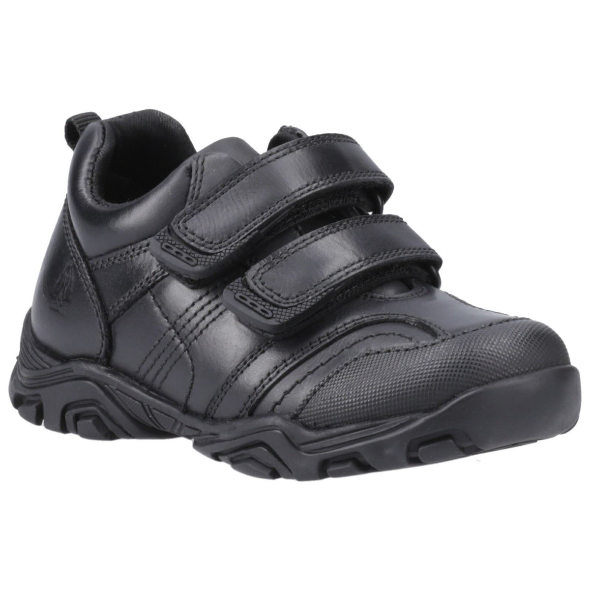 Hush Puppies Leroy Leather Boy's Black Shoes