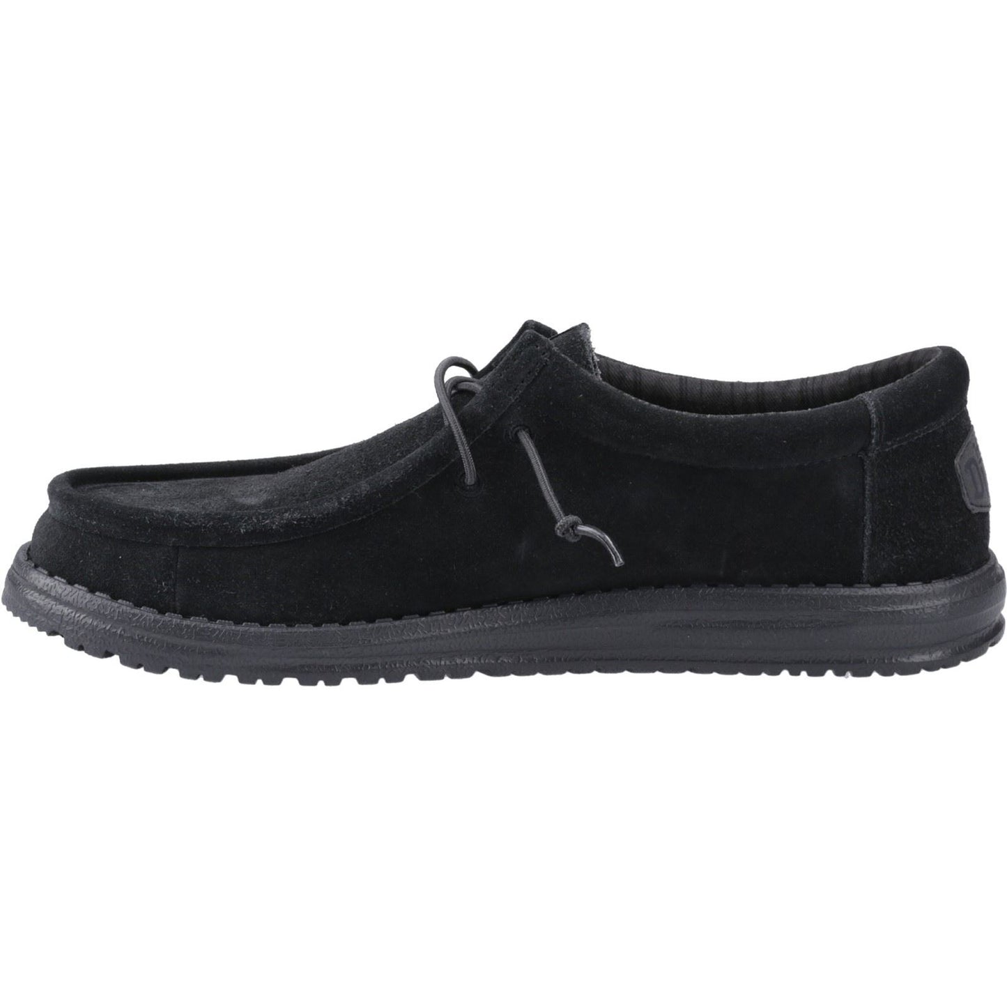 HEYDUDE Men's Wally Suede Shoes in Black
