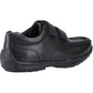 Hush Puppies Maddox Touch Fastening Leather Black Shoes