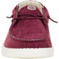 HEYDUDE Women's Wendy Corduroy Leo Shoes in Burgundy