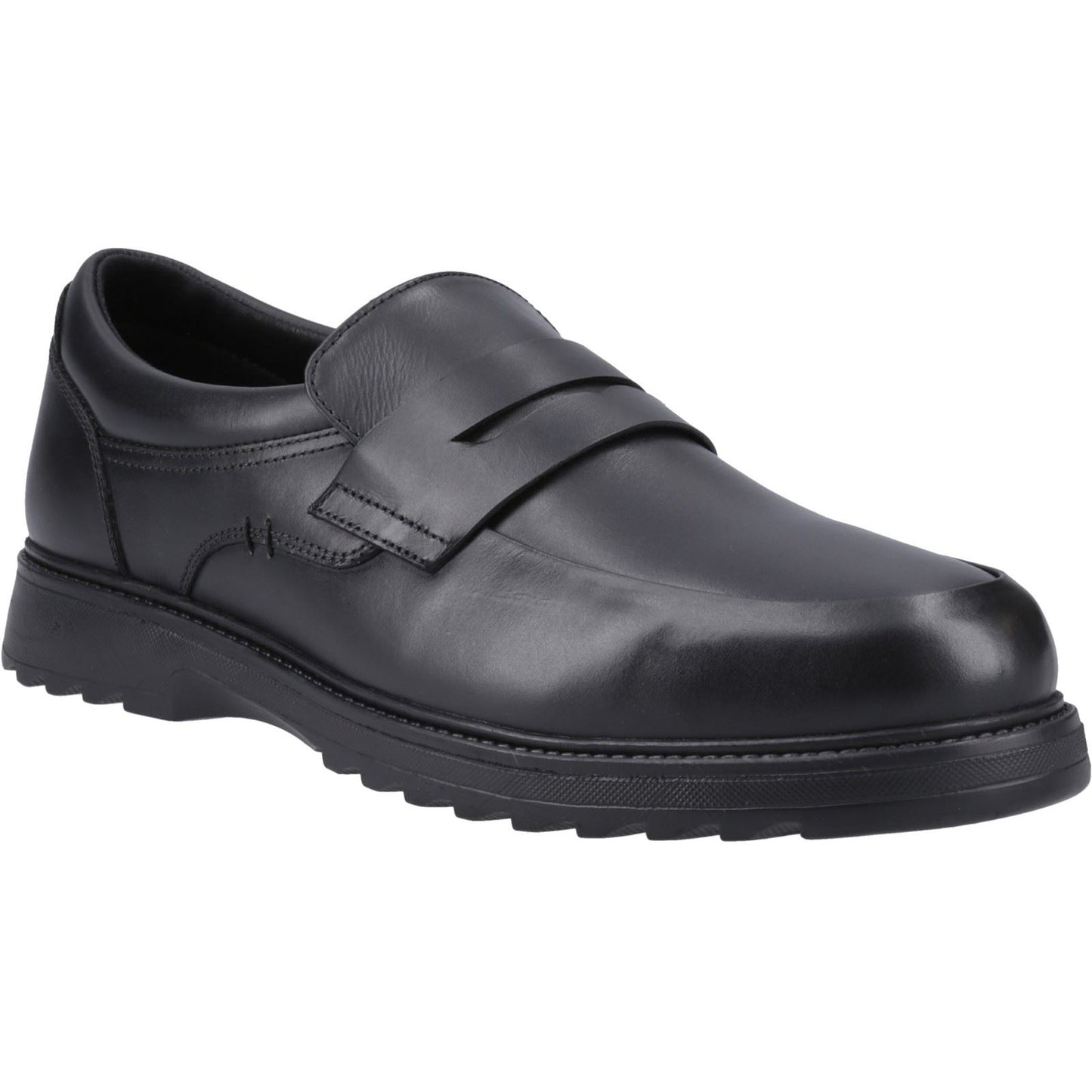 Hush Puppies Rocco Loafer Leather Youth Black Loafers