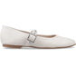Hush Puppies Charlene Stud Ballerina Leather Women's Ivory Flats