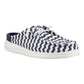 HEYDUDE Wendy Slip Terry Stripe Polyester Women's Navy Blazer/Egret Mules