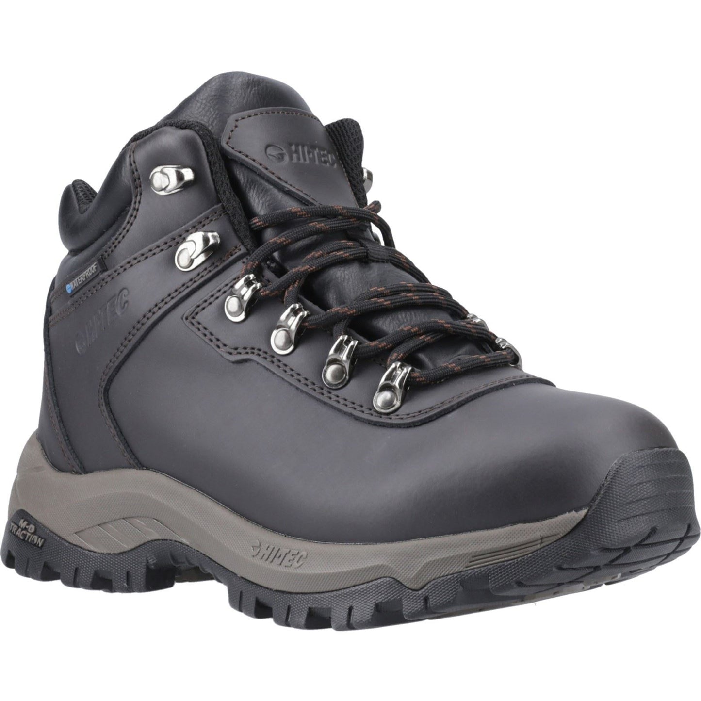 Hi-Tec Eurotrek Lite Waterproof Faux Leather Men's Dark Chocolate Hiking Boots