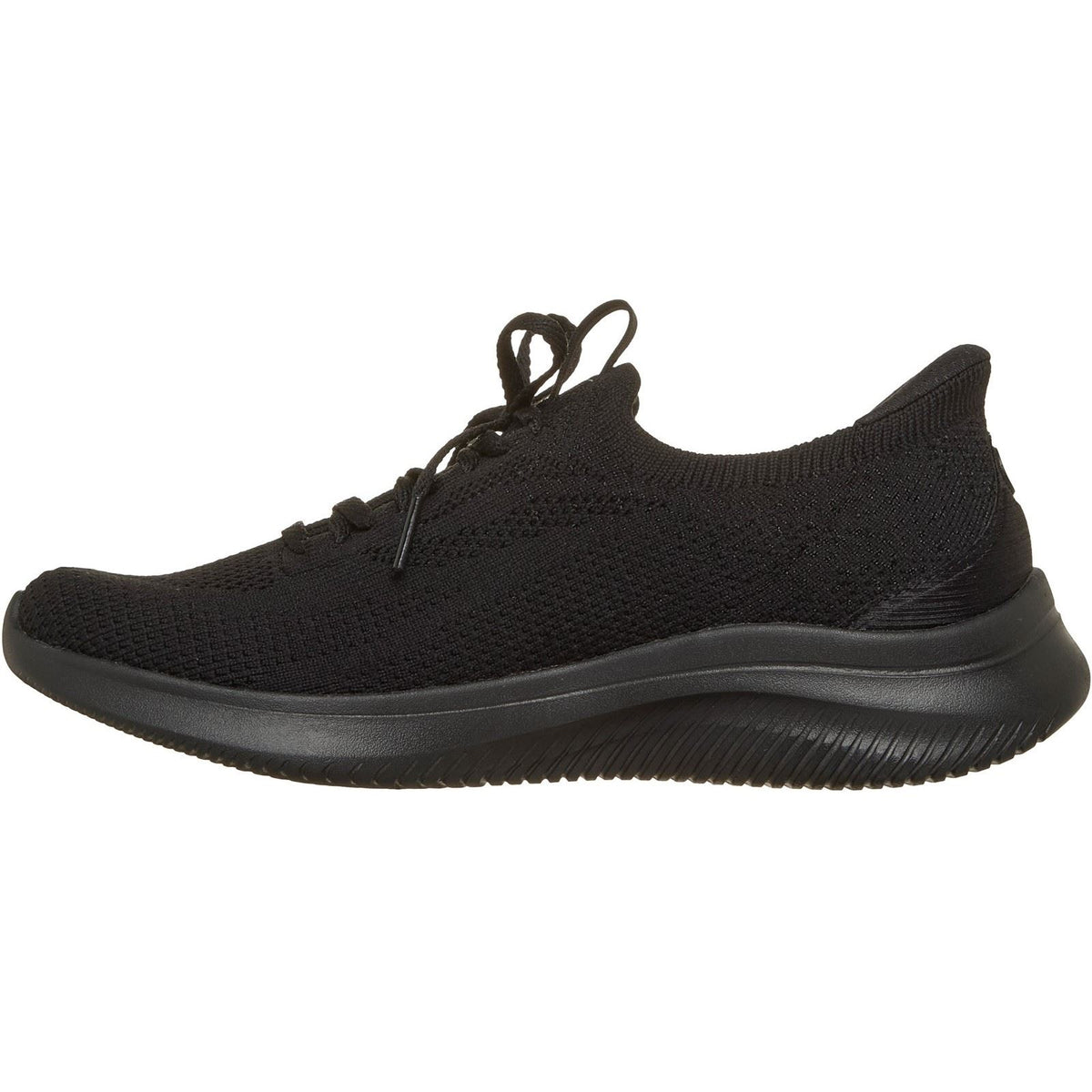 Skechers Ultra Flex 4.0 Polyester Women's Black / Black Sole Trainers