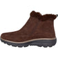 Skechers Easy Going Cool Zip! Leather Women's CHOCOLATE Winter Ankle Boots