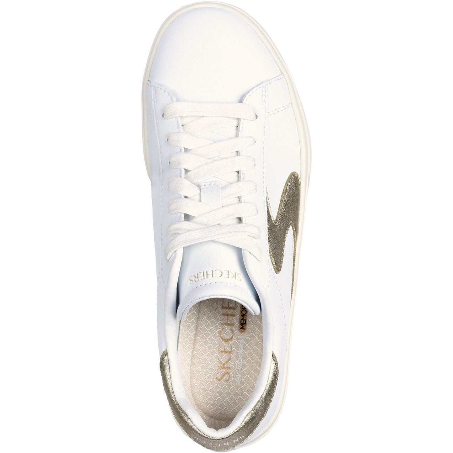 Skechers Women's Eden LX - Beaming Glory Trainer in White/Gold