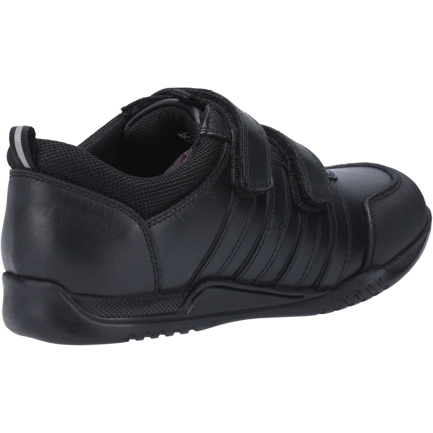 Hush Puppies Josh Youth Boys Black Leather Loafers