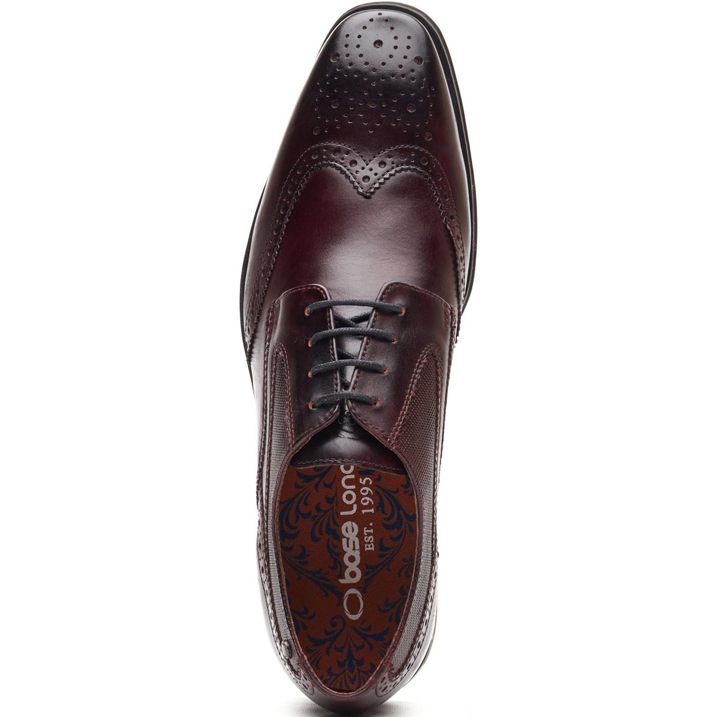 Base London Steeple Brogue Leather Men's Burnt Brown Brogues Shoes