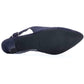 Hush Puppies Nahla Buckle Kitten Heel Leather Women's Navy Round Slingback Shoes