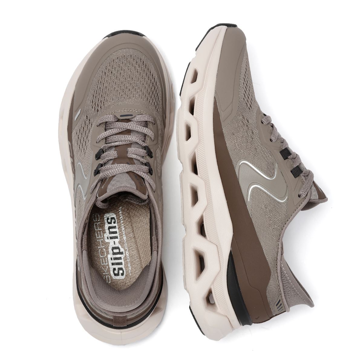 Skechers Slip-Ins Glide Step Altus Mesh Women's Khaki Trainers