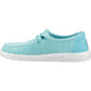 HEYDUDE Wendy Stretch Sox Polyester Blend Women's Ceramic Blue Moccasins Shoes