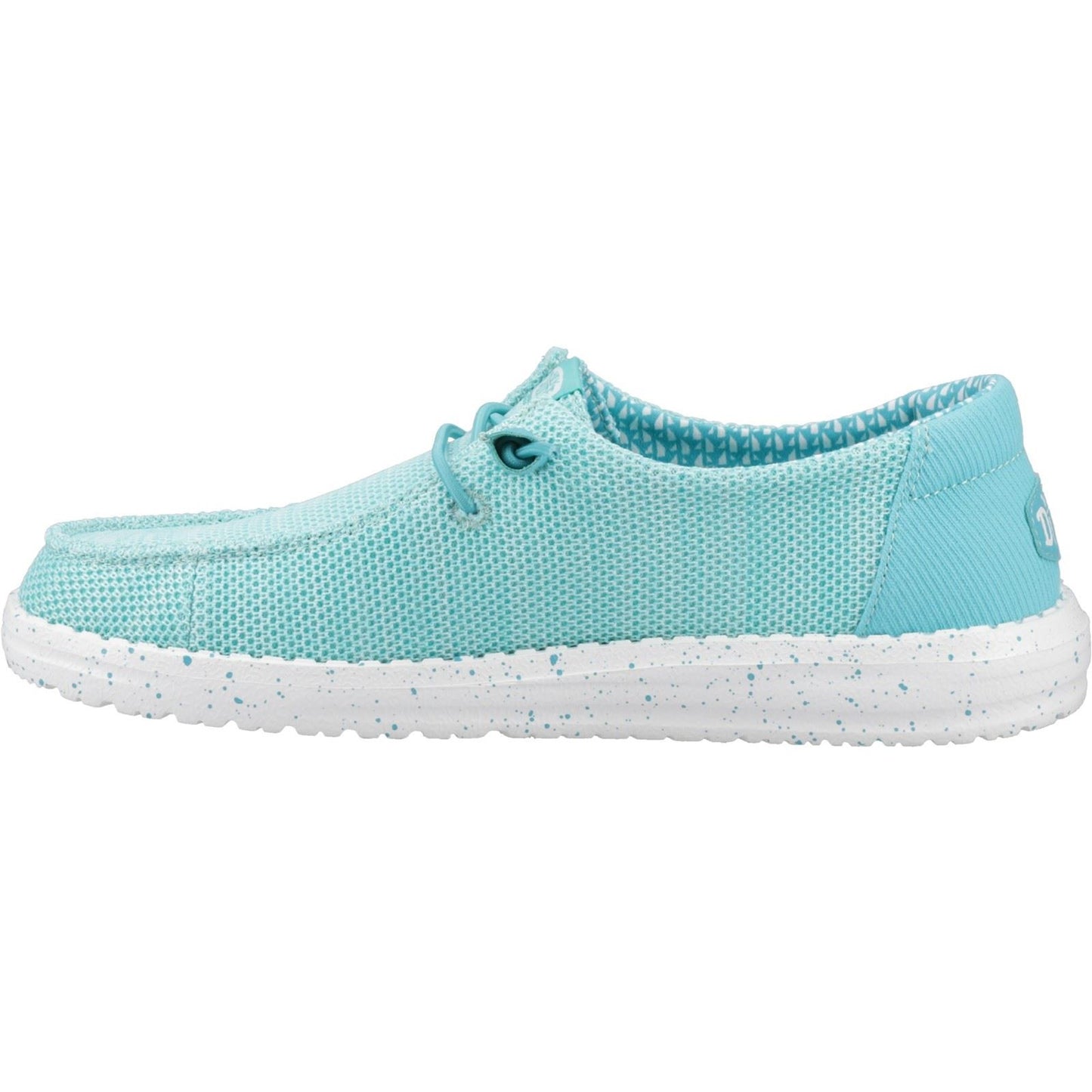 HEYDUDE Wendy Stretch Sox Polyester Blend Women's Ceramic Blue Moccasins Shoes