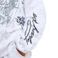 Ed Hardy Diamante Venom Enzyme Wash Relaxed Zip Thru Women's White Hoodie