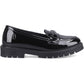 Hush Puppies Hazel Snaffle Leather Girl's Black Loafers