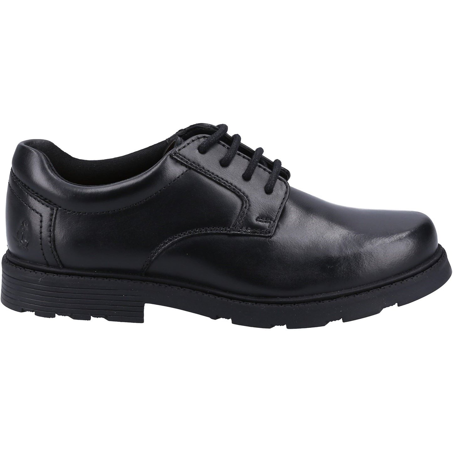 Hush Puppies Oliver Leather Youth Black Shoes