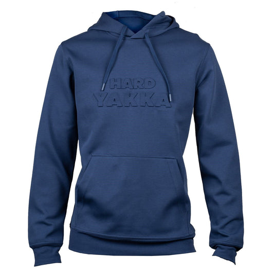 Hard Yakka Embossed Pullover Cotton Men's Purple Hooded Sweatshirt