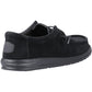 HEYDUDE Men's Wally Suede Shoes in Black