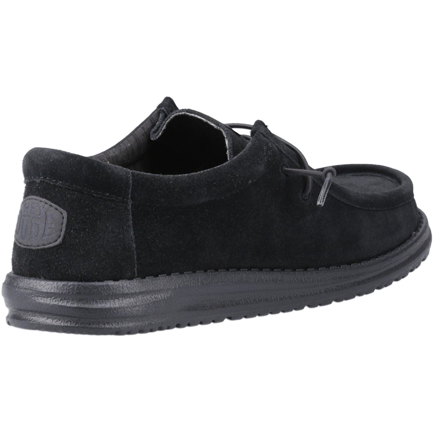 HEYDUDE Men's Wally Suede Shoes in Black