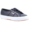 Superga Men's 2750 Tumbled Leather Shoe in Blue Navy