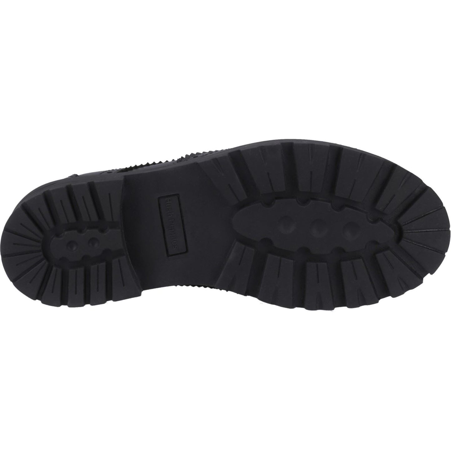 Hush Puppies Maxine Leather Junior Black Brogues
