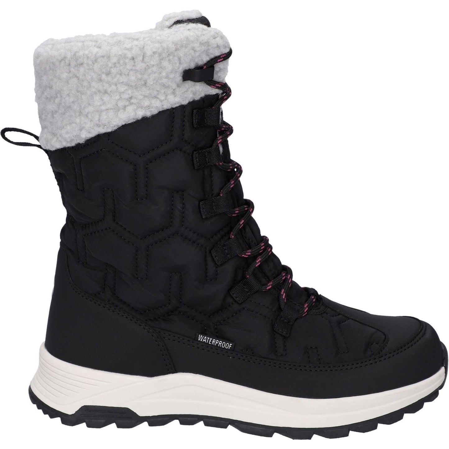 Hi-Tec Sophia Nylon Women's Jet Black/Festival Fuchsia Winter Ankle Boots