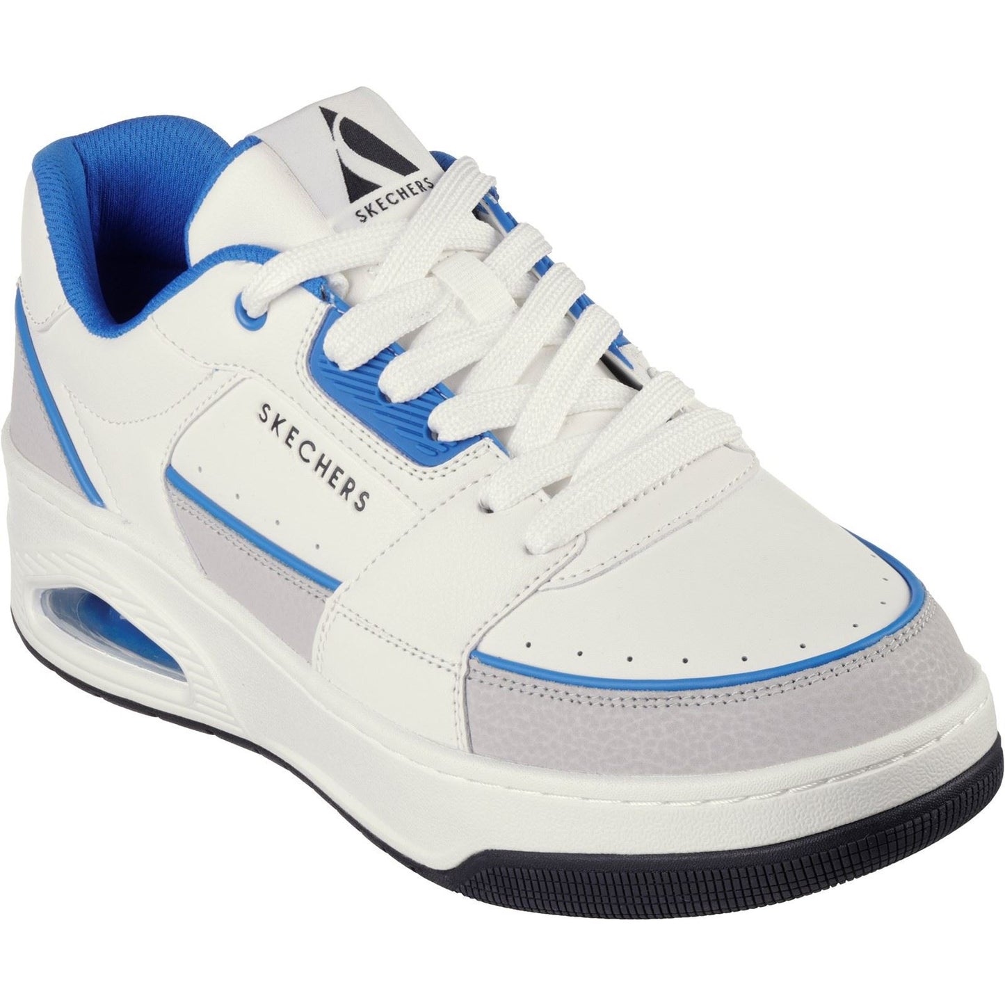 Skechers Men's Uno Court Low-Post Trainers in White/Blue
