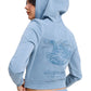 Ed Hardy Stay True Fitted Cropped Zip Women's Blue Hoodie