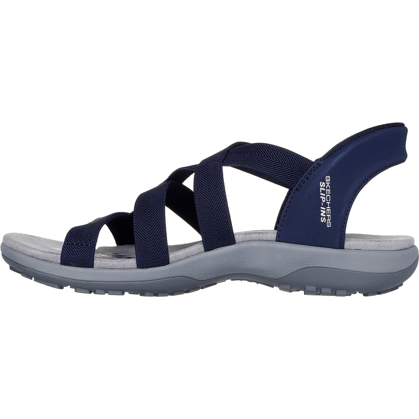 Skechers Women's Reggae Slim Stretch Flex Sandal in Navy