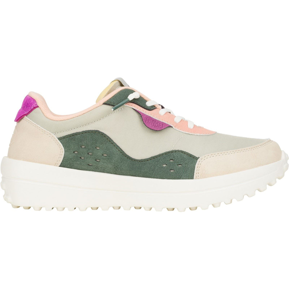 HEYDUDE Women's Hayden Colorblock Trainers in Dusty Olive/Multi