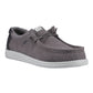 HEYDUDE Wally Workwear Polyester Blend Men's Granite Grey/Black Moccasins Shoes