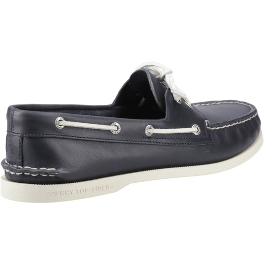 Sperry Authentic 2 Eye Leather Men's Navy Boat Shoes