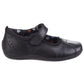 Hush Puppies Cindy Junior Leather Girls Black Shoes