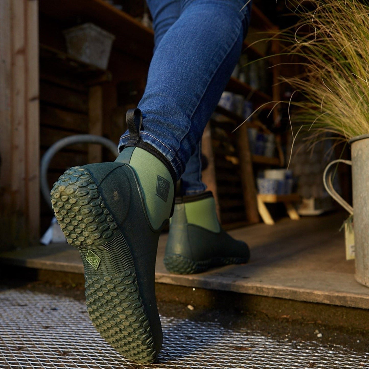 Muck Boots Women's Muckster II Ankle All Purpose Lightweight shoe in Green
