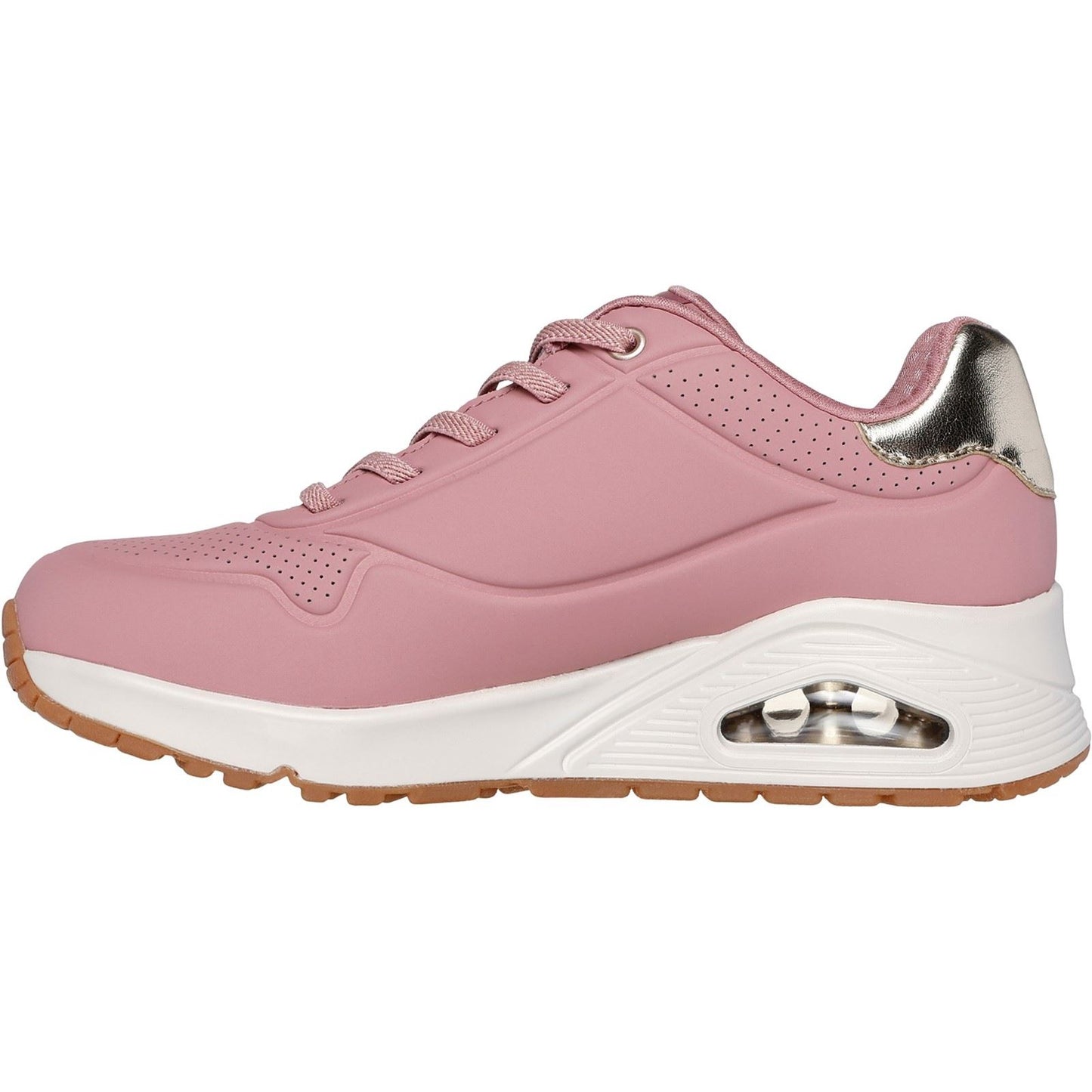 Skechers Women's Uno - Shimmer Away Trainer in Rose