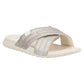 HEYDUDE Women's Christi Slide Distressed Sandal in Metallic