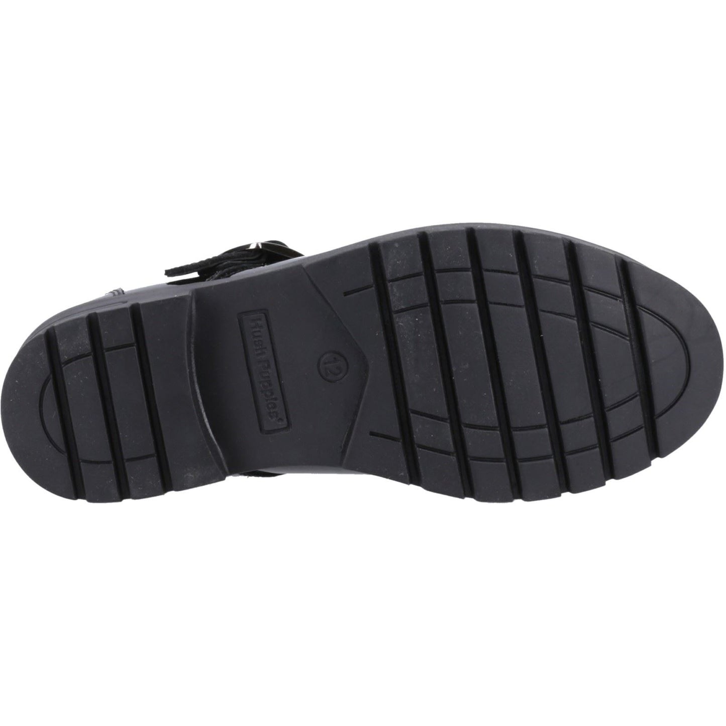 Hush Puppies Fiona Patent Leather Junior Black Shoes