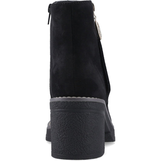 ONLY BABETTE Polyurethane Women's Black/Gold Heeled Ankle Boots