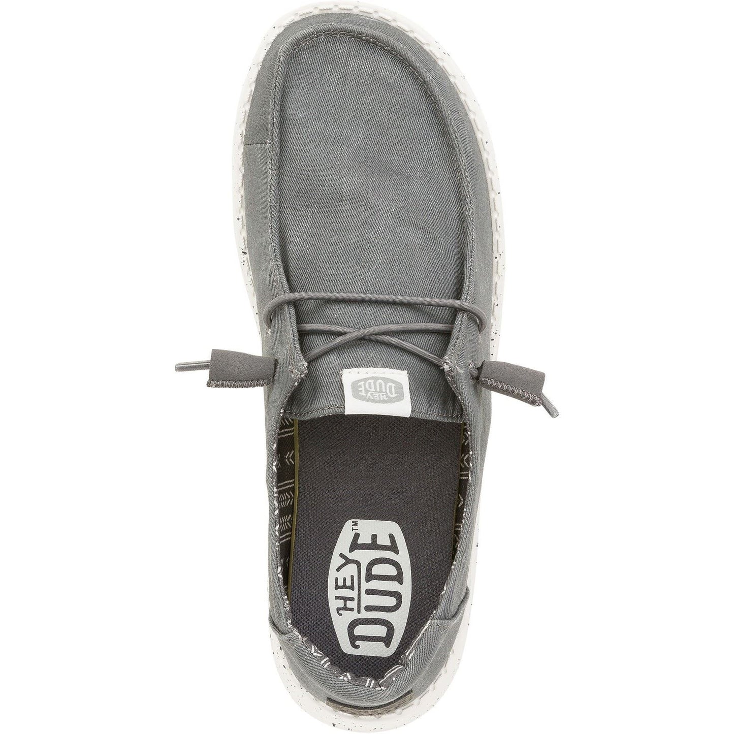 HEYDUDE Women's Wendy Canvas Shoe in Dark Grey