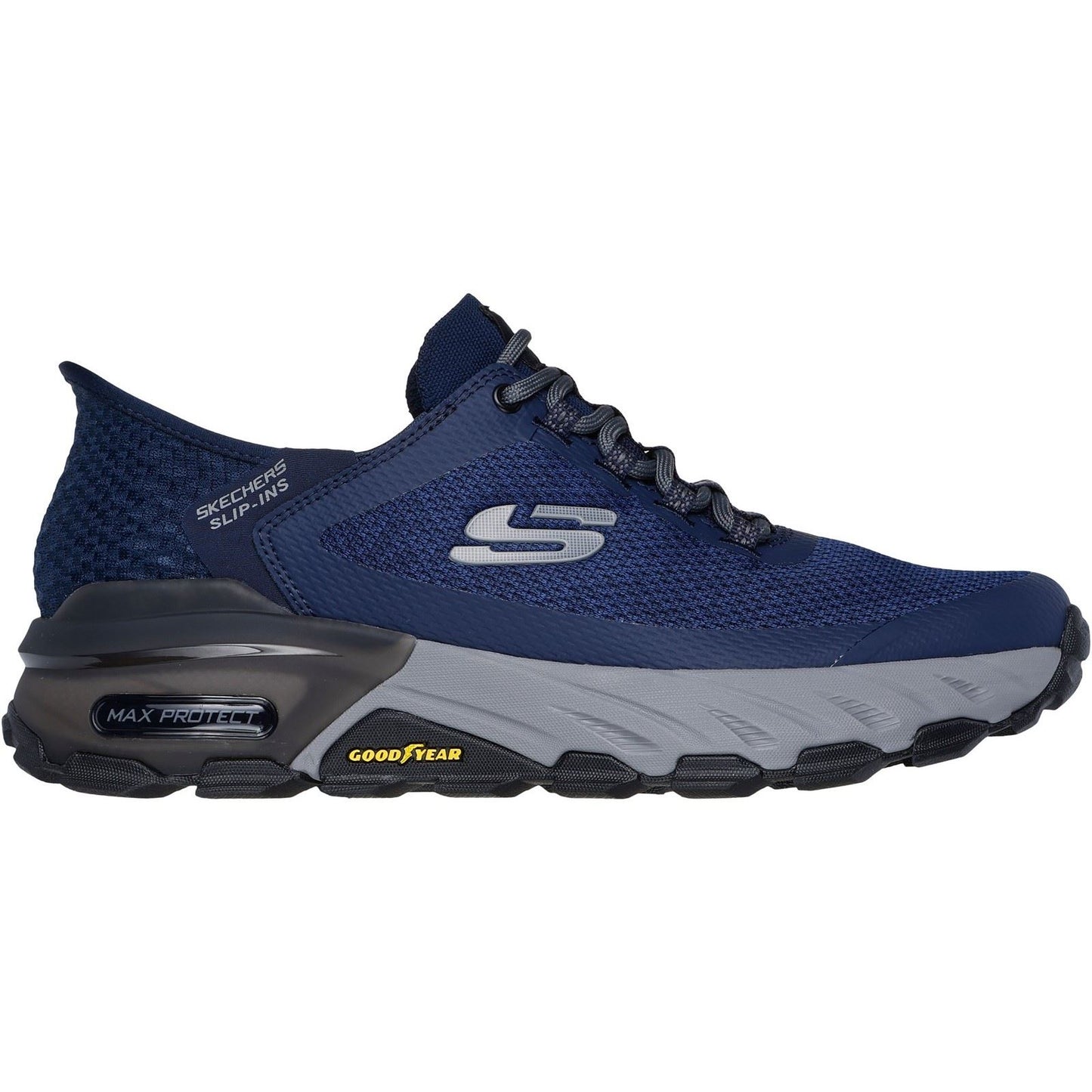 Skechers Men's Max Protect Assembly Hiking Shoes in Navy