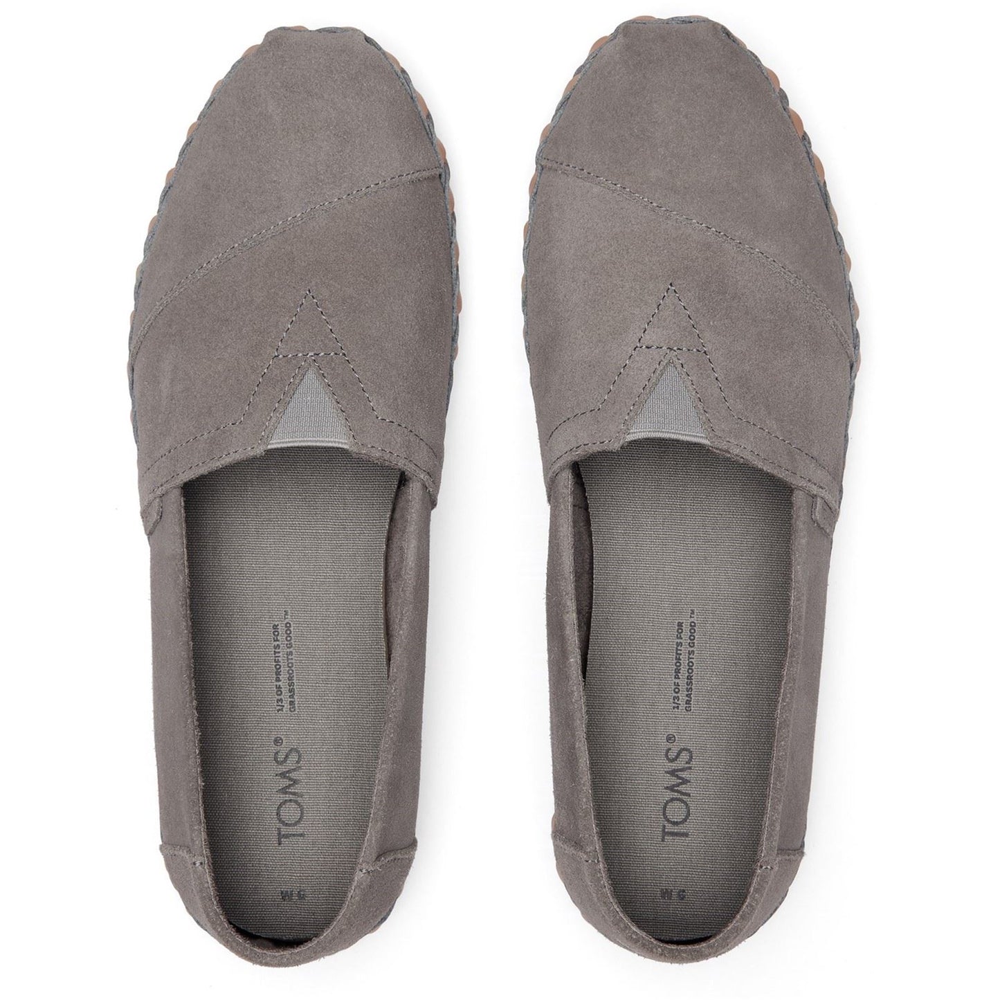 TOMS Alpargata Leather Wrap Leather Women's Grey Espadrilles