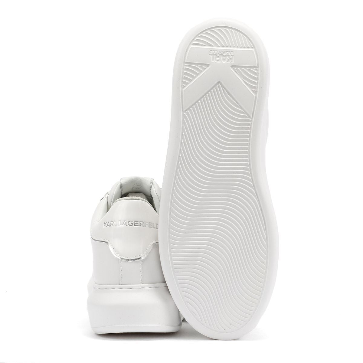 Karl Lagerfeld Kapri Signia Emboss Lo Lace Leather Women's White Trainers