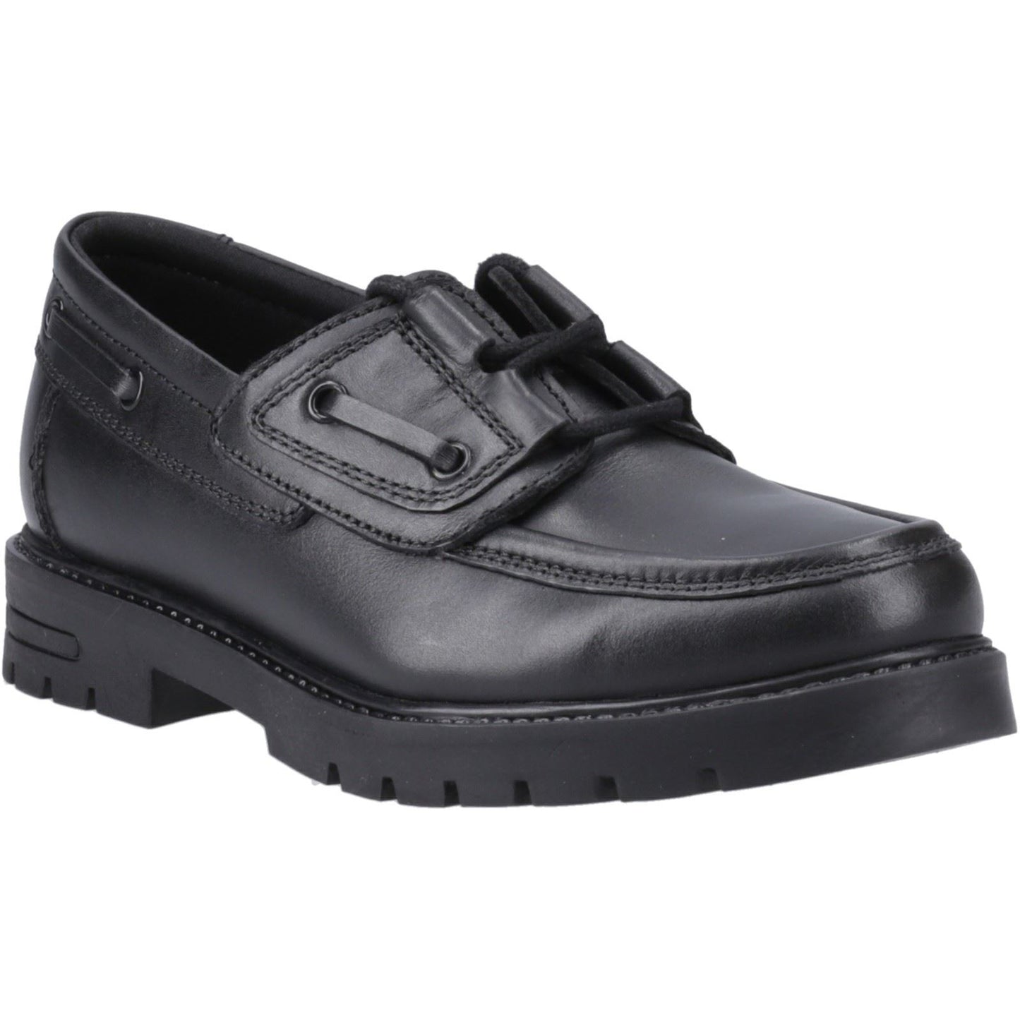 Hush Puppies Lucy Leather Youth Black Shoes
