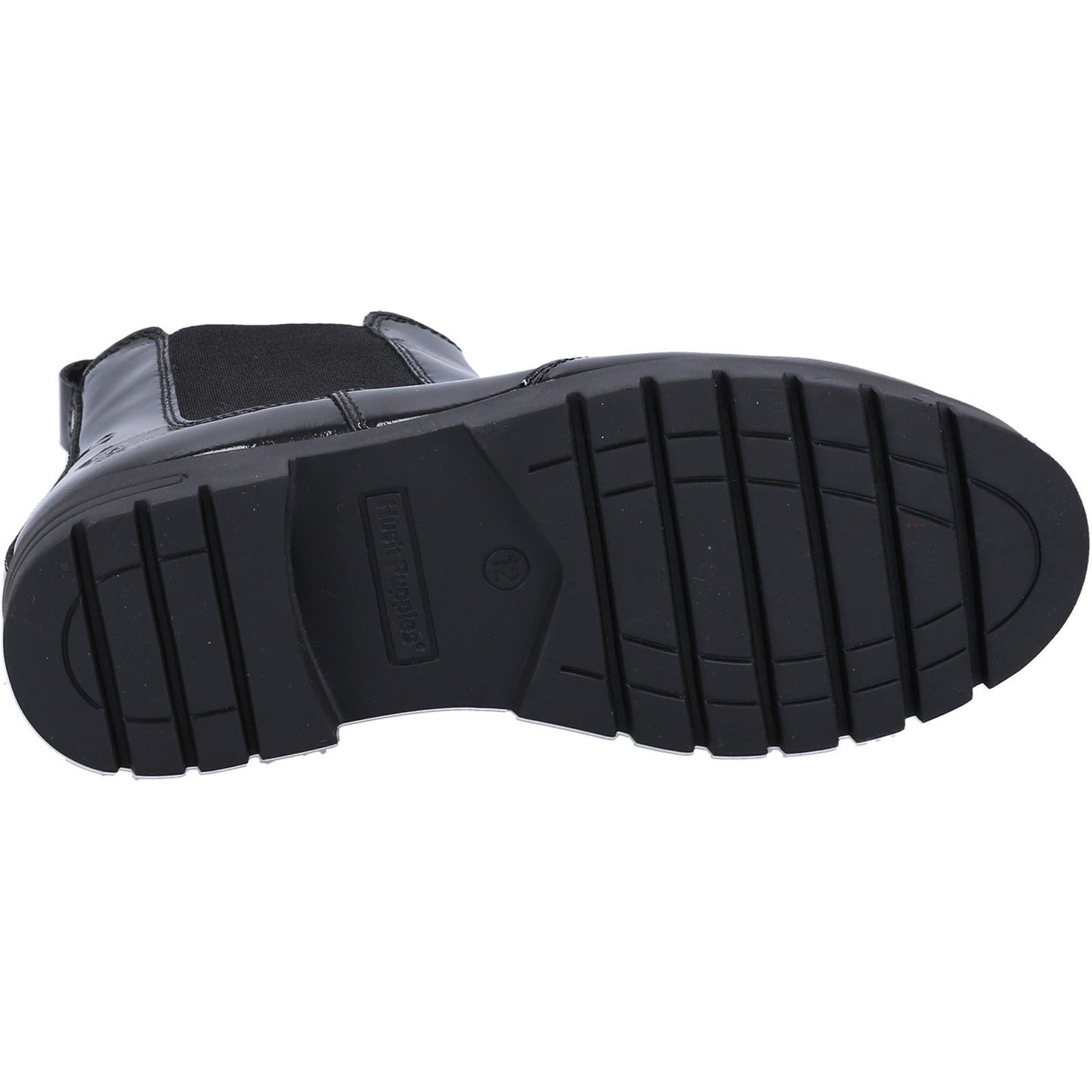 Hush Puppies Laura Patent Leather Youth Black Boots