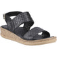 Hush Puppies Ebony Wide Fit Leather Women's Black Sandals