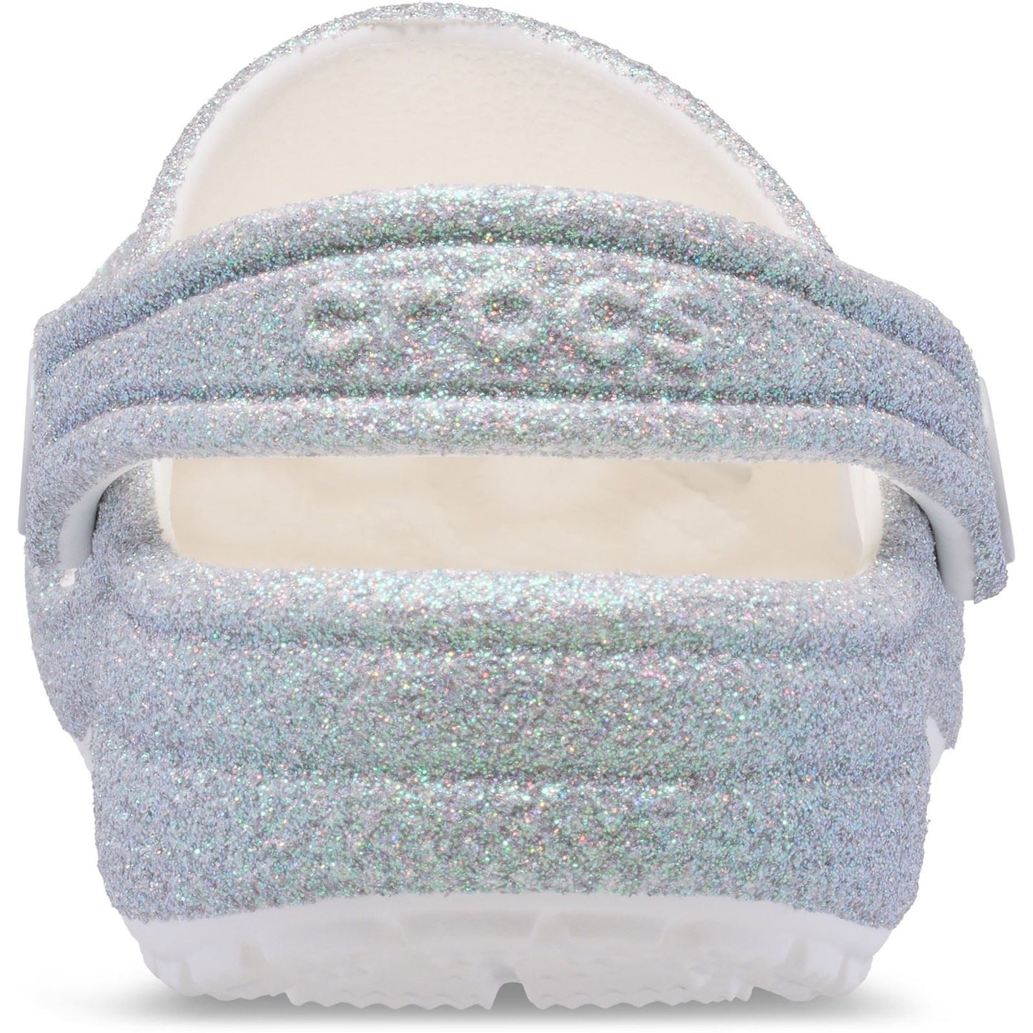 Crocs Classic Glitter Clog Thermoplastic Kids White Loafers