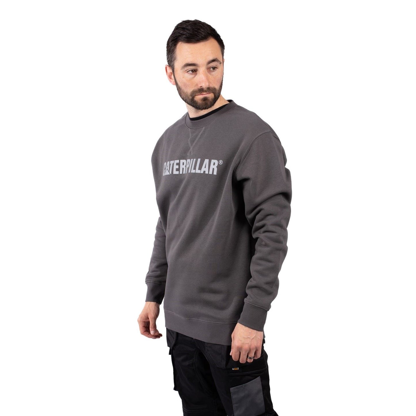Caterpillar Men's Midweight Crewneck Sweatshirt in Magnet